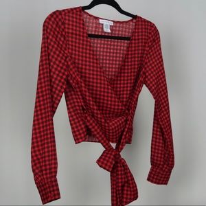 Red Gingham URBAN OUTFITTERS Blouse